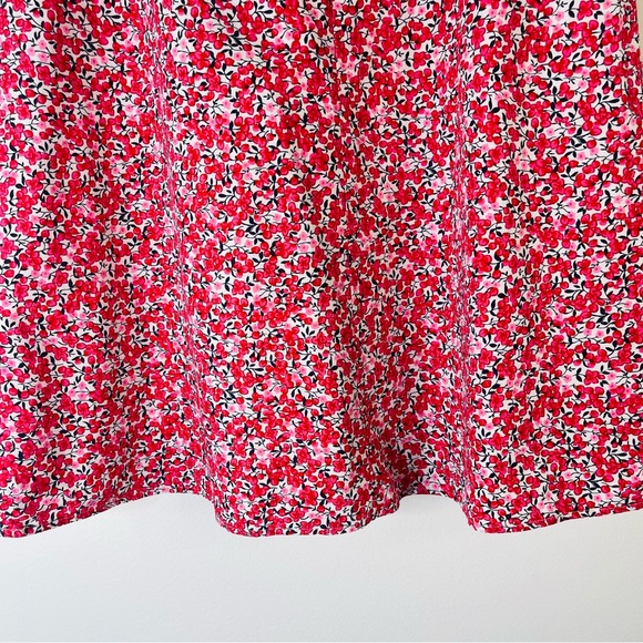 Christopher Banks pink white floral cottagecore preppy midi skirt 12 - Picture 3 of 7